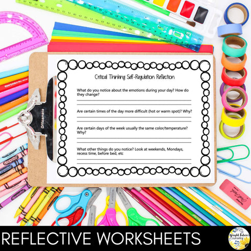 Self-Regulation BUNDLE Self-Regulation Counseling Lesson and Data Tracker